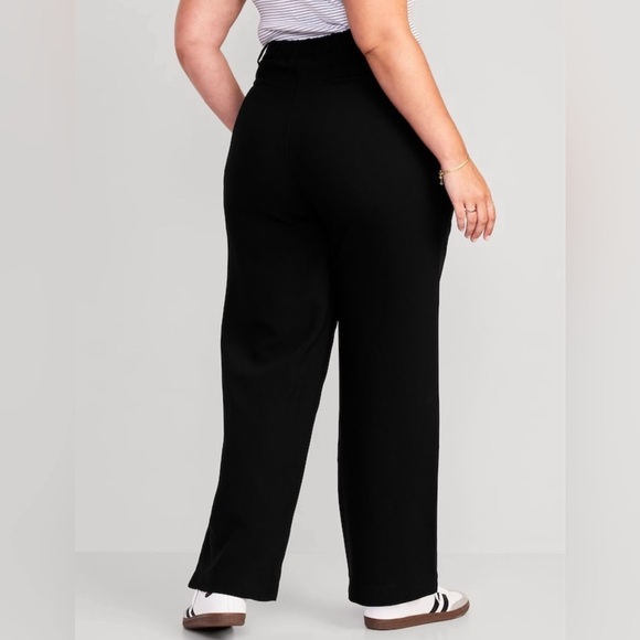 NWT! Black Extra High-Waisted Pleated Taylor Wide-Leg Trouser Suit Pants 💎 - Picture 5 of 7